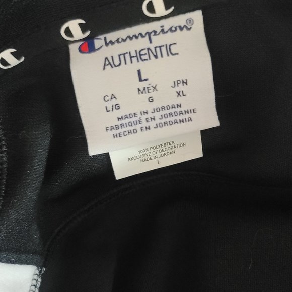 NWoT Petals & Peacocks Champion Black & White Rose Embroidered Track Jacket - Picture 9 of 9